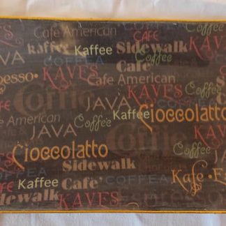 Bandeja cristal forrada en tela 26 x 13